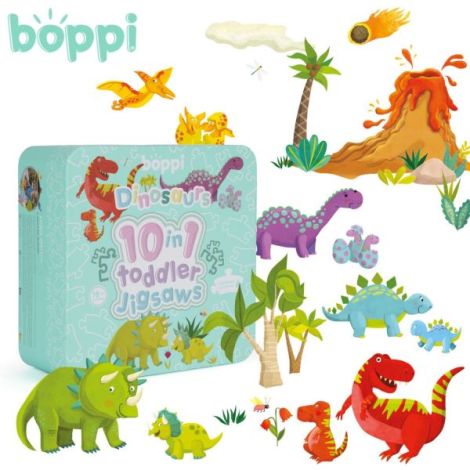 Puzzle progresiv Toddler 10 in 1, Boppi - Dinozauri - imagine 9